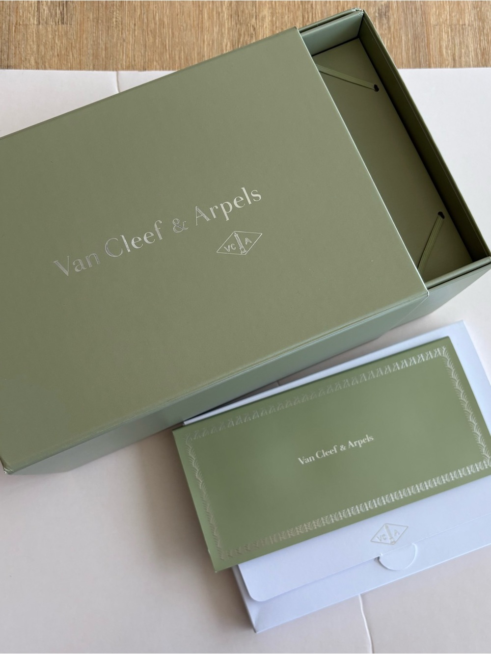 Van Cleef & Arpels Large Slide Out Gift Box and Folio